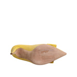 Valentino Yellow Patent Leather PVC Bow Heels Pumps Shoes