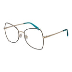 Emilio Pucci Black Women Glasses Frame in black metal with butterfly style, full-rim design, and plastic demo lenses.