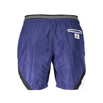 Karl Lagerfeld Blue Polyester Swimwear medium swim boxer, 2 pockets, 1 back pocket, slip lining, laces, contrasting details, logo