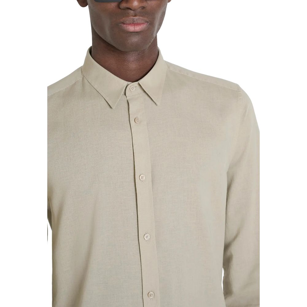 Antony Morato Beige Cotton Shirt