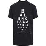 Balenciaga T-shirts and Polos Black - black mock neck t-shirt with print design, unisex, short sleeves, optical cotton