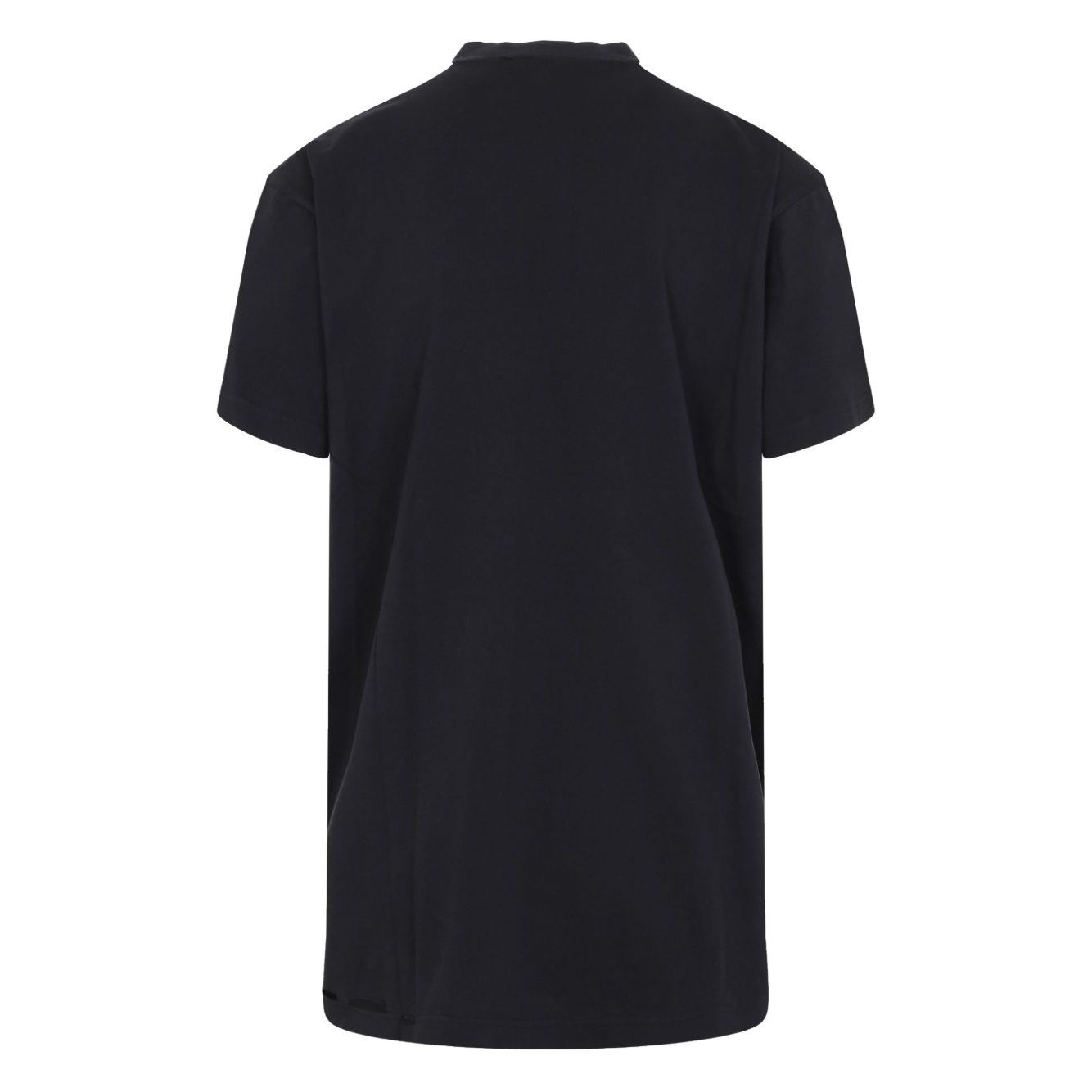 Back view of black Balenciaga T-shirts and Polos with mock neck and short sleeves