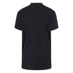Back view of black Balenciaga T-shirts and Polos with mock neck and short sleeves