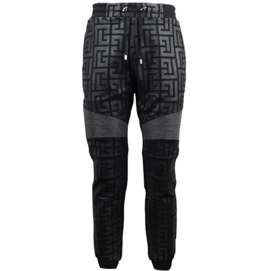 Balmain Black Cotton Men Jogging Pant