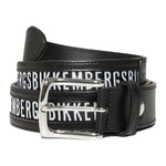 Bikkembergs Black Calfskin Men Belt BI-6636-110 CM / 44 INCHES