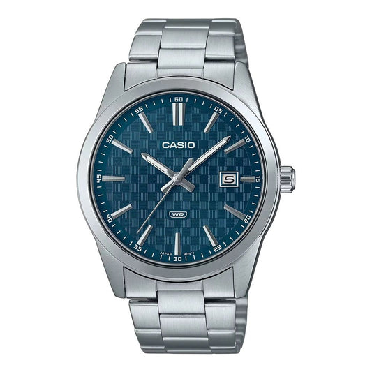 CASIO COLLECTION Mod. DATE - CARBON LOOK - PETROL BLUE WATCHES