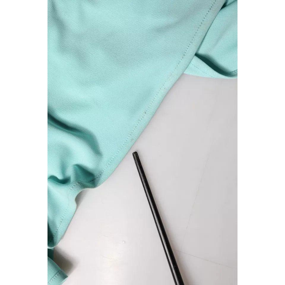 Christian Pellizzari Light Blue Jersey Long Drape One Shoulder Dress DR81489-40