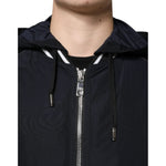 Dolce & Gabbana Black Hooded Full Zip Men Bomber Jacket JKT3878-50