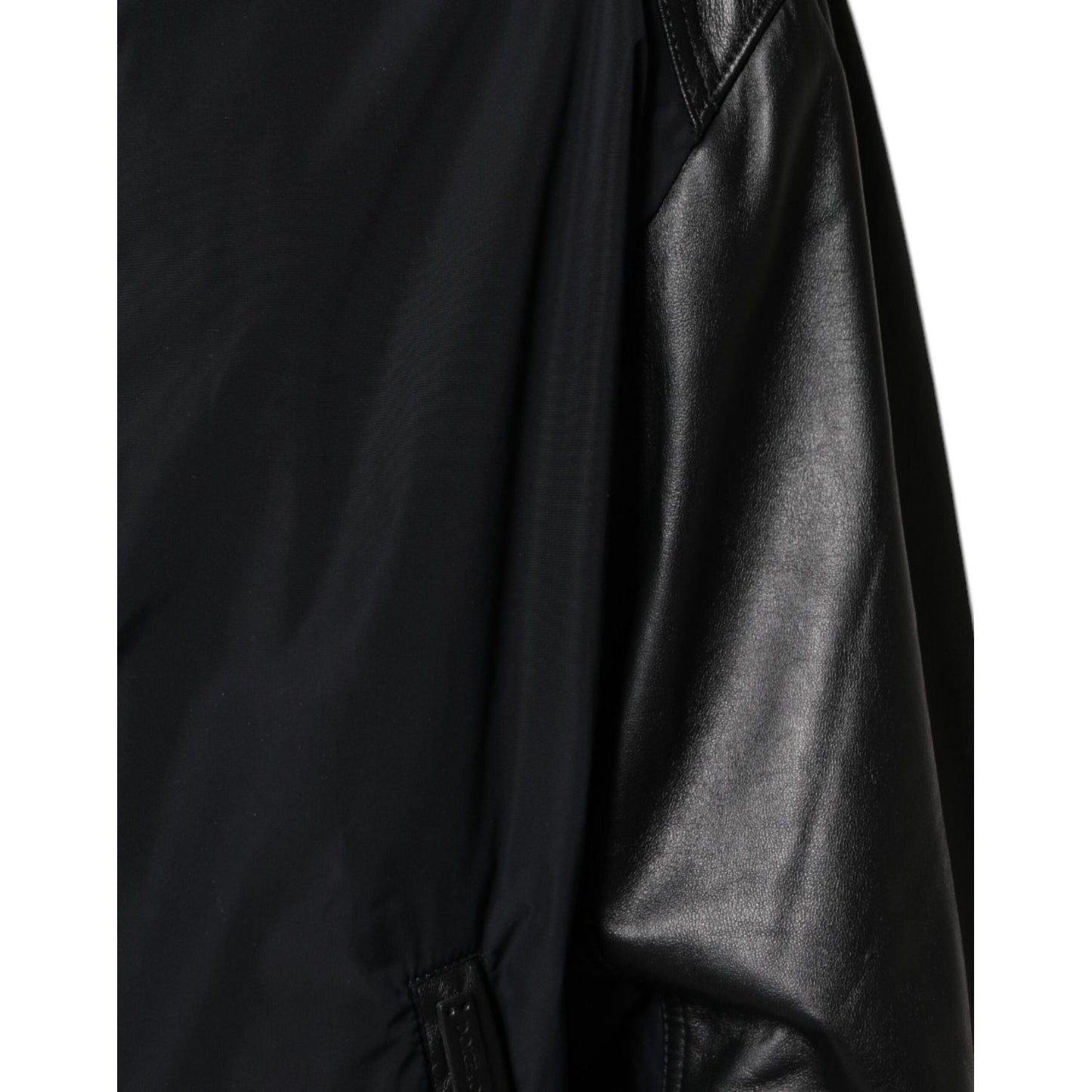 Dolce & Gabbana Black Hooded Full Zip Men Bomber Jacket JKT3878-50