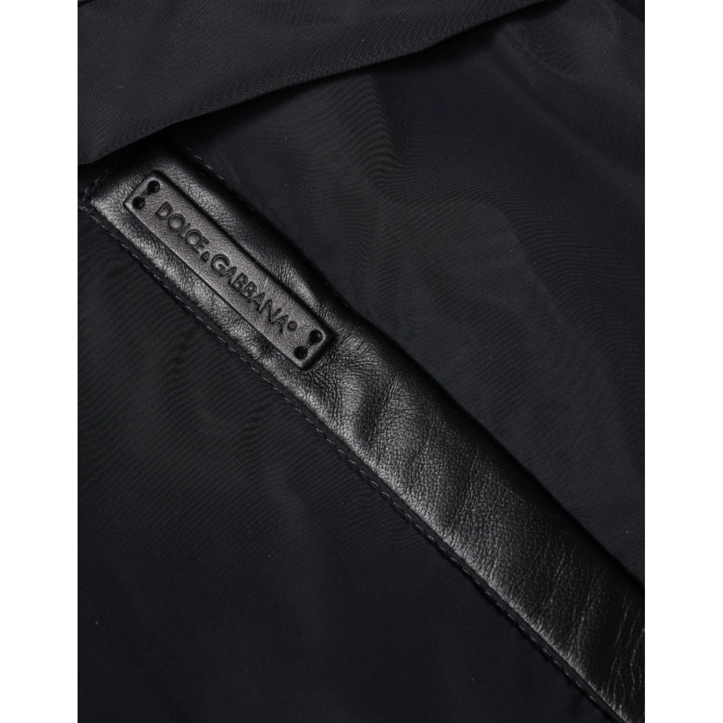 Dolce & Gabbana Black Hooded Full Zip Men Bomber Jacket JKT3878-50