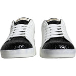 Dolce & Gabbana Black Leather Logo Portofino Sneaker Shoes MV6176-41
