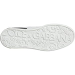 Dolce & Gabbana Black Leather Logo Portofino Sneaker Shoes MV6176-41