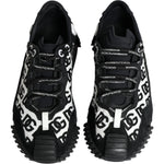 Dolce & Gabbana Black Logo Lace Up Low Top NS1 Sneakers Shoes LA11862-40