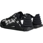 Dolce & Gabbana Black Logo Lace Up Low Top NS1 Sneakers Shoes LA11862-40