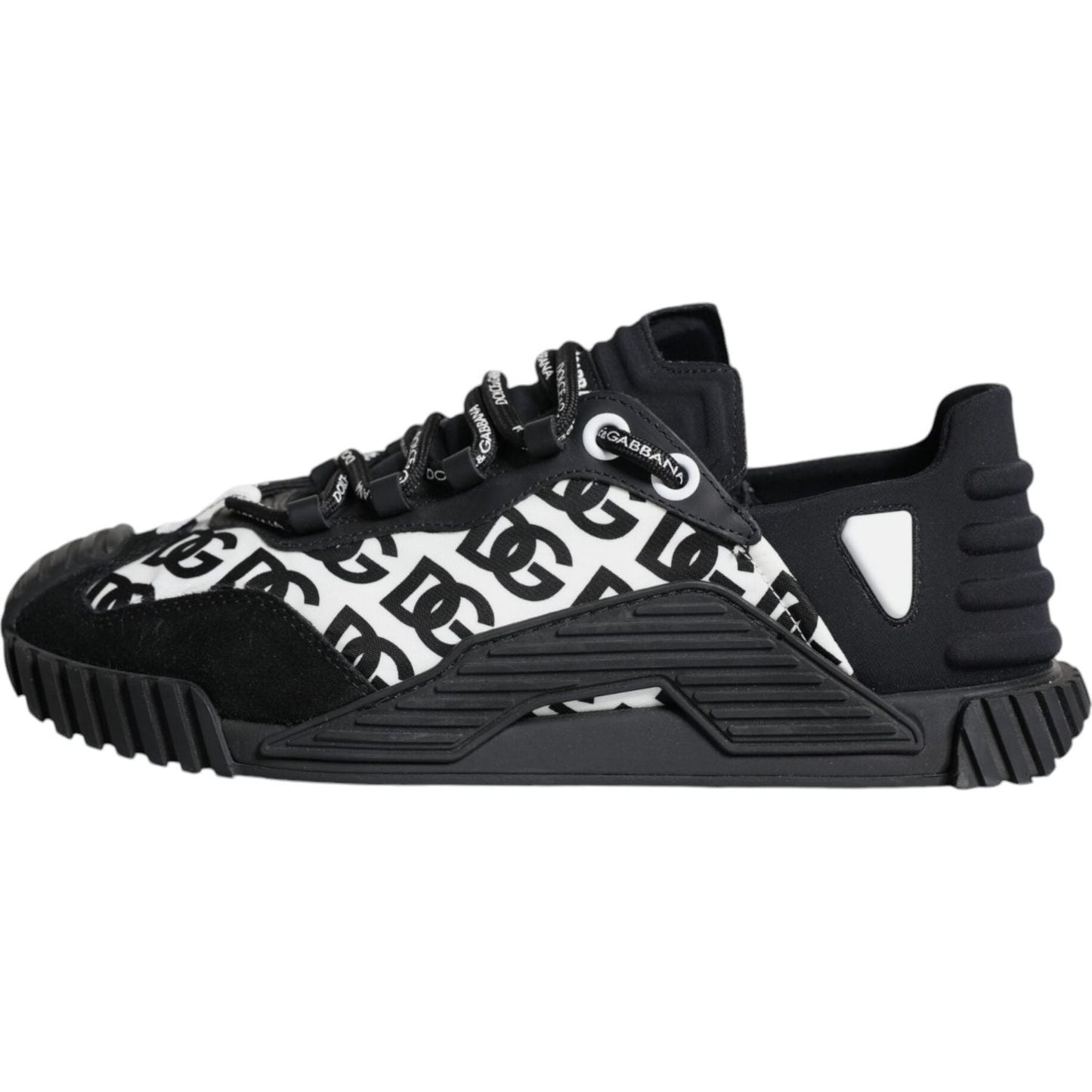 Dolce & Gabbana Black Logo Lace Up Low Top NS1 Sneakers Shoes LA11862-40