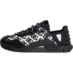 Dolce & Gabbana Black Logo Lace Up Low Top NS1 Sneakers Shoes LA11862-40