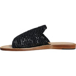 Dolce & Gabbana Black Monochrome Braided Raffia Slides Shoes MV6091-40