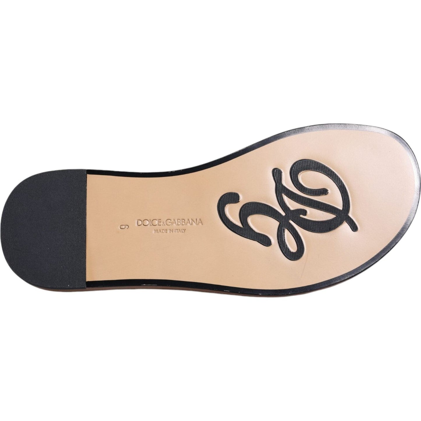 Dolce & Gabbana Black Monochrome Braided Raffia Slides Shoes MV6091-40