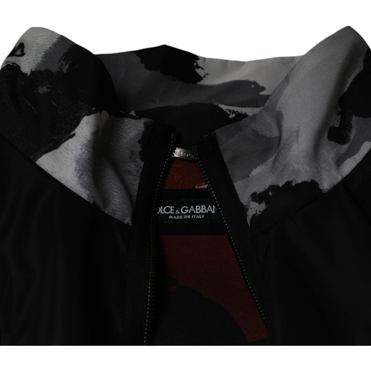 Dolce & Gabbana Black Nylon Full Zip Men Bomber Jacket JKT41273-54