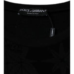 Dolce & Gabbana Black Printed Crew Neck Sweatshirt Sweater TSH86660-48