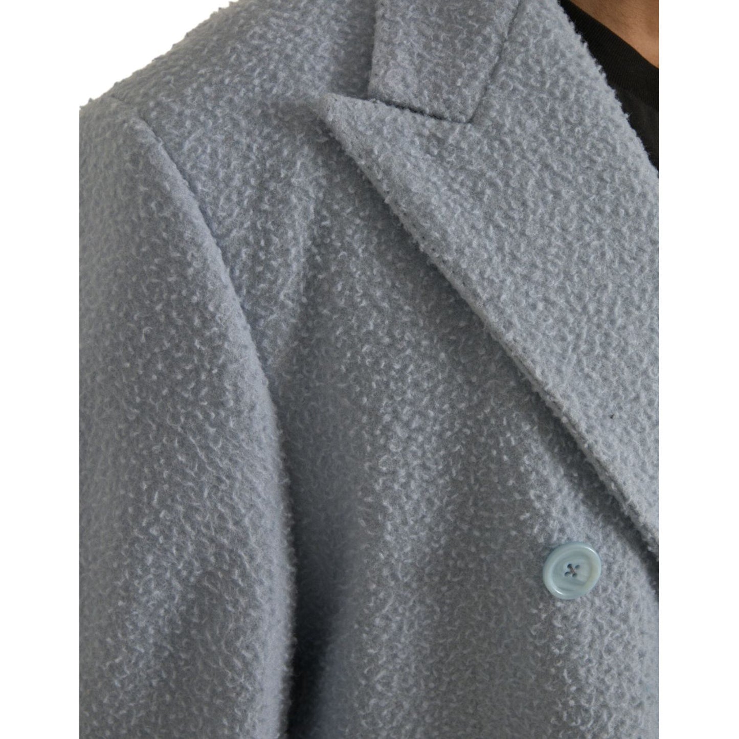 Dolce & Gabbana Blue Double Breasted Long Trench Coat Jacket JKT3851-52