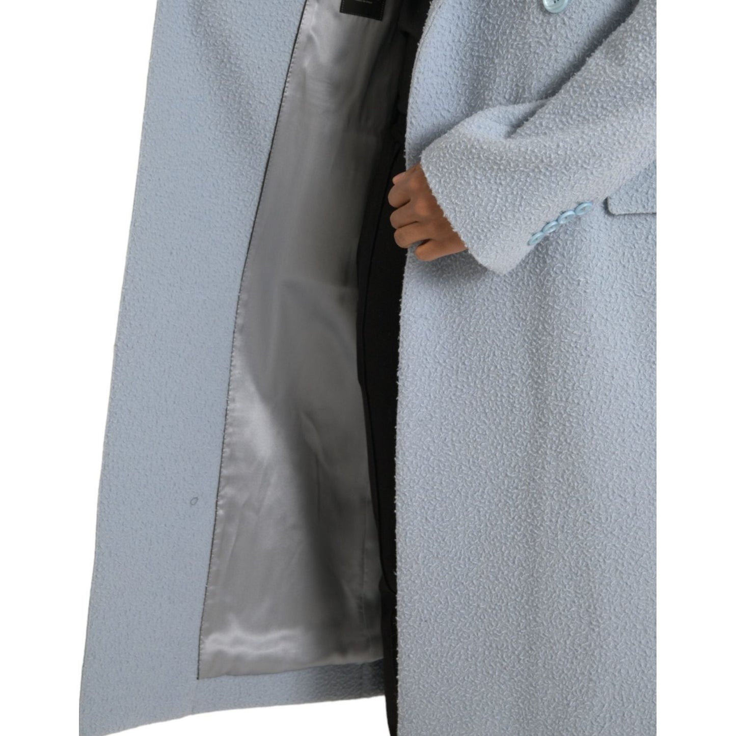 Dolce & Gabbana Blue Double Breasted Long Trench Coat Jacket JKT3851-52