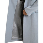 Dolce & Gabbana Blue Double Breasted Long Trench Coat Jacket JKT3851-52