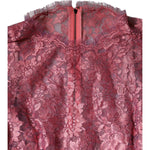 Dolce & Gabbana Fuchsia Floral Lace Long Sleeve Maxi Dress DR281328-48