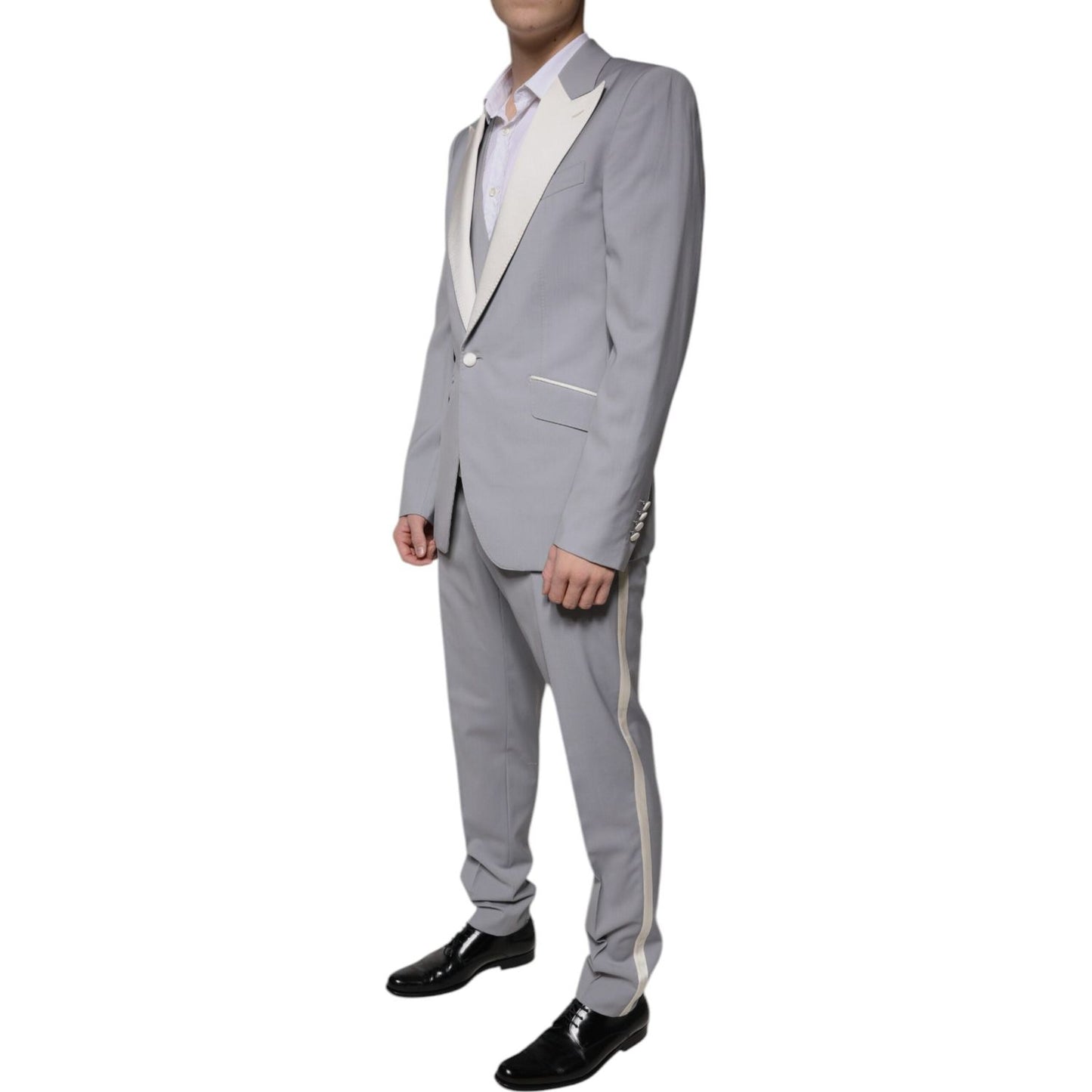 Dolce & Gabbana Gray Wool 3 Piece Slim Fit Formal Suit KOS2259-50