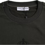 Dolce & Gabbana Green Logo Cotton Crew Neck Pullover Sweater TSH86384-52