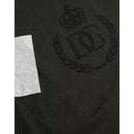 Dolce & Gabbana Green Logo Cotton Crew Neck Pullover Sweater TSH86384-52