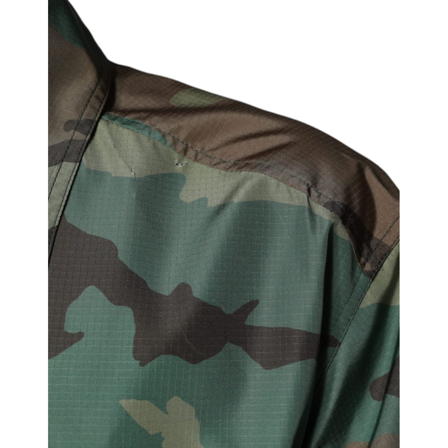 Dolce & Gabbana Multicolor Camouflage Button Down Shirt TSH87101-42