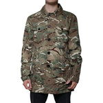 Dolce & Gabbana Multicolor Camouflage Collared Coat Jacket JKT41252-52