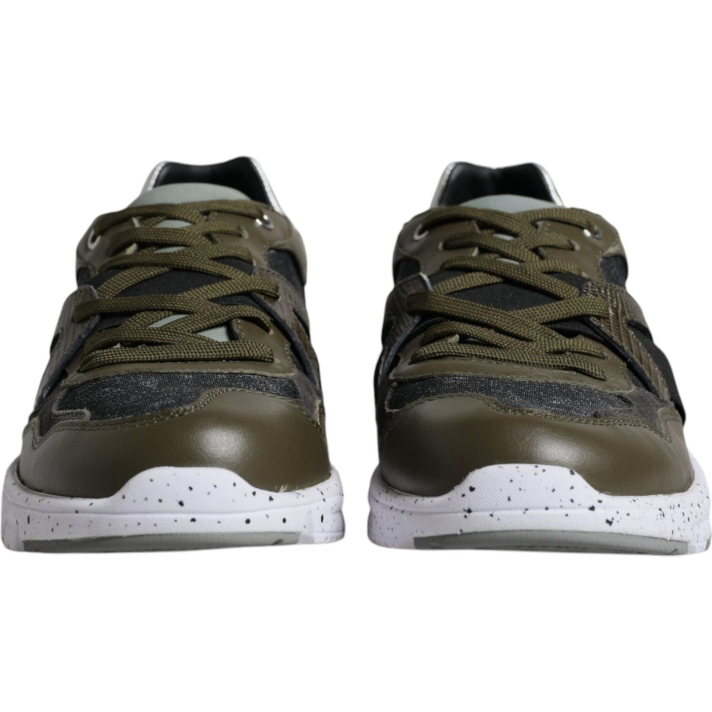 Dolce & Gabbana Multicolor Canvas Leather Low Top Sneaker Shoes MV6332-40.5