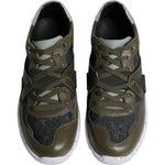 Dolce & Gabbana Multicolor Canvas Leather Low Top Sneaker Shoes MV6332-40.5