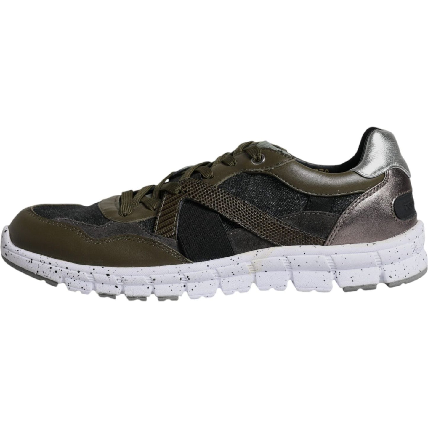 Dolce & Gabbana Multicolor Canvas Leather Low Top Sneaker Shoes MV6332-40.5