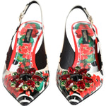Dolce & Gabbana Multicolor Crystal Heels Slingback Shoes LA11739-37