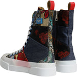Dolce & Gabbana Multicolor Patchwork High Top Sneakers Shoes LA11983-35