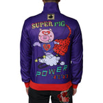 Dolce & Gabbana Purple YEAR OF THE PIG Full Zip Bomber Jacket JKT41249-48