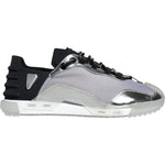 Dolce & Gabbana Silver Black Nylon NS1 Low Top Sneakers Shoes MV6143-40
