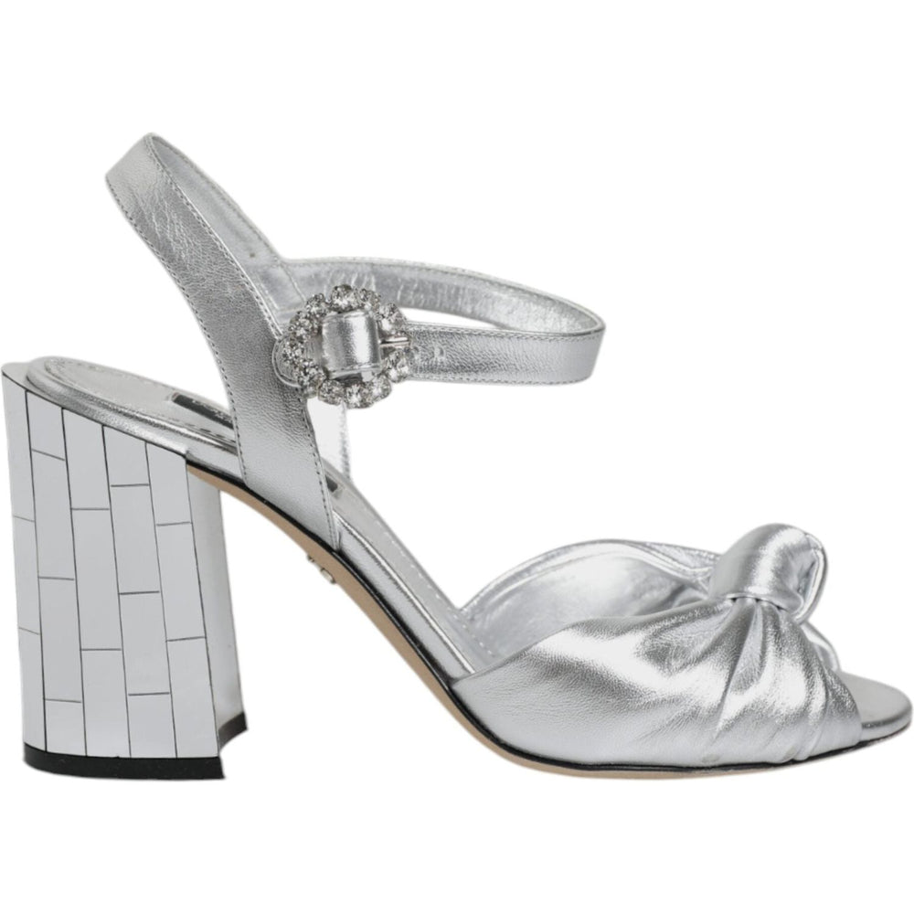 Dolce & Gabbana Silver Mirror Heels KEIRA Sandals Shoes LA11780-37