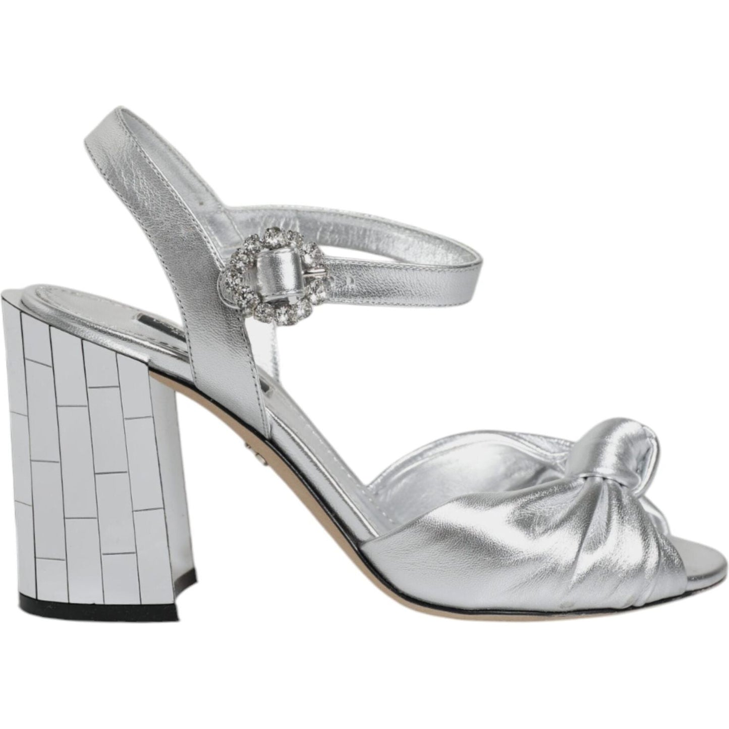 Dolce & Gabbana Silver Mirror Heels KEIRA Sandals Shoes LA11780-37