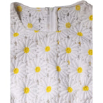 Dolce & Gabbana White Daisy Macrame Lace Sheath Midi Dress DR281204-40