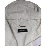 Dolce & Gabbana White Hooded Parka Polyester Trench Coat Jacket JKT3854-56