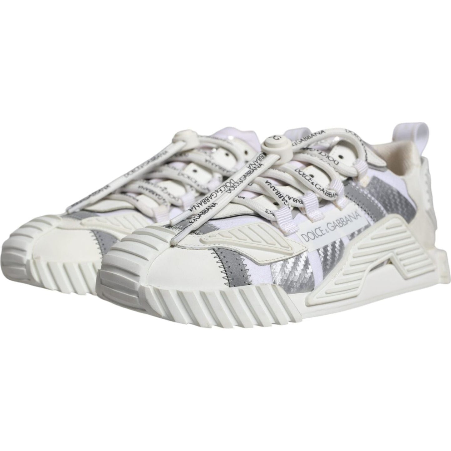 Dolce & Gabbana White Lace Up Low Top NS1 Sneakers Shoes MV6190-39