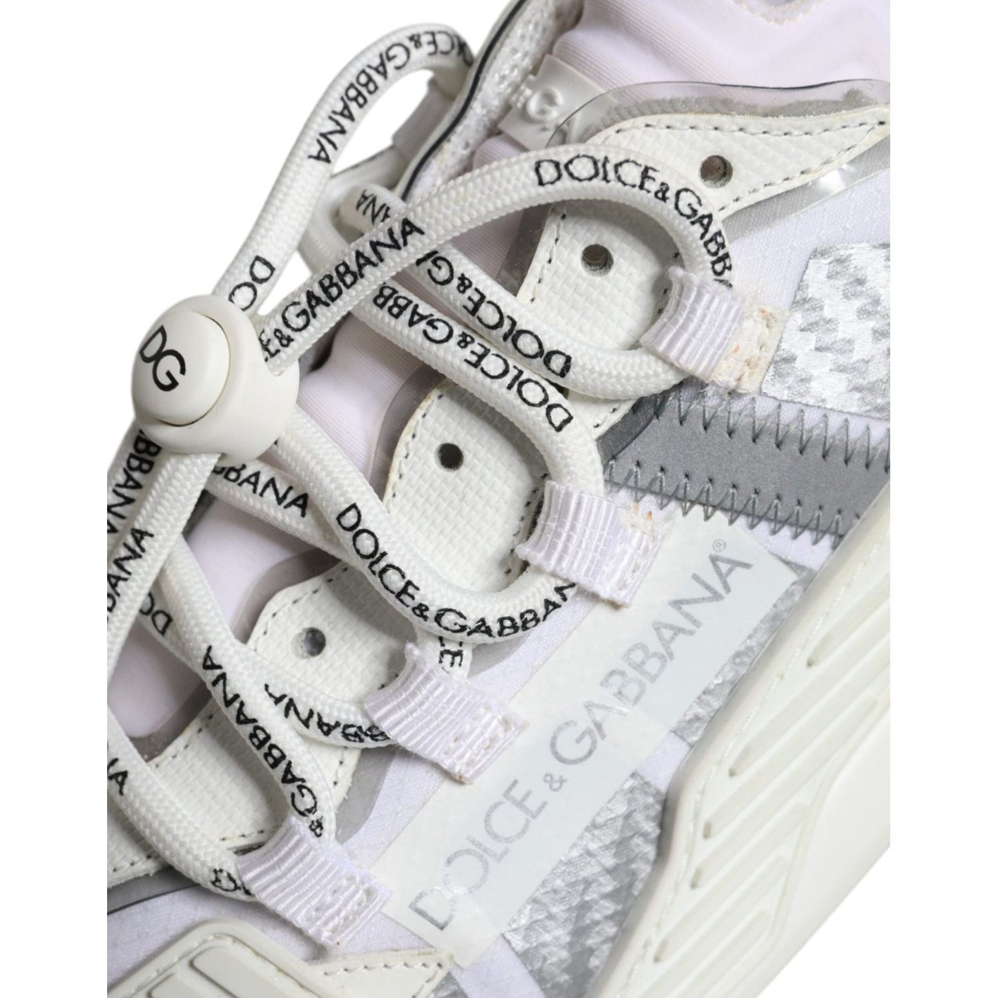 Dolce & Gabbana White Lace Up Low Top NS1 Sneakers Shoes MV6190-39