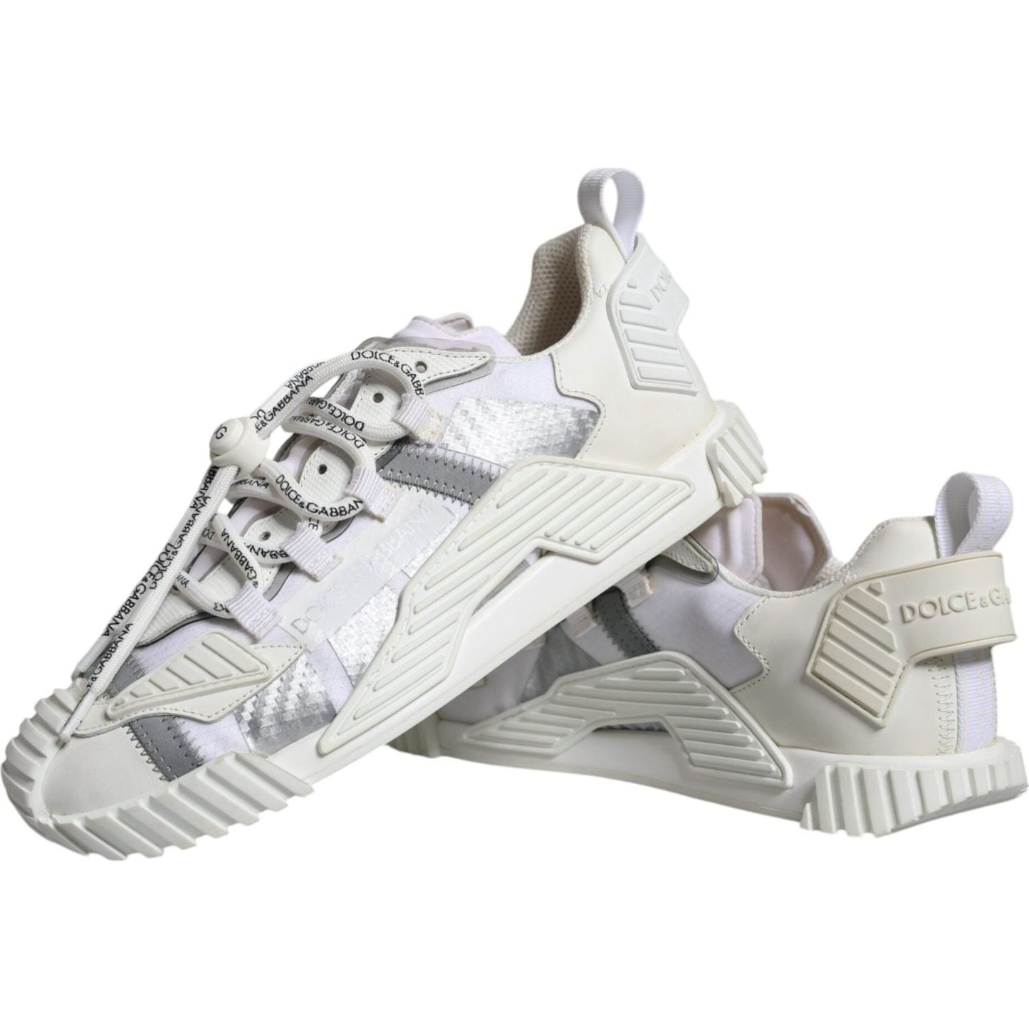 Dolce & Gabbana White Lace Up Low Top NS1 Sneakers Shoes MV6190-39