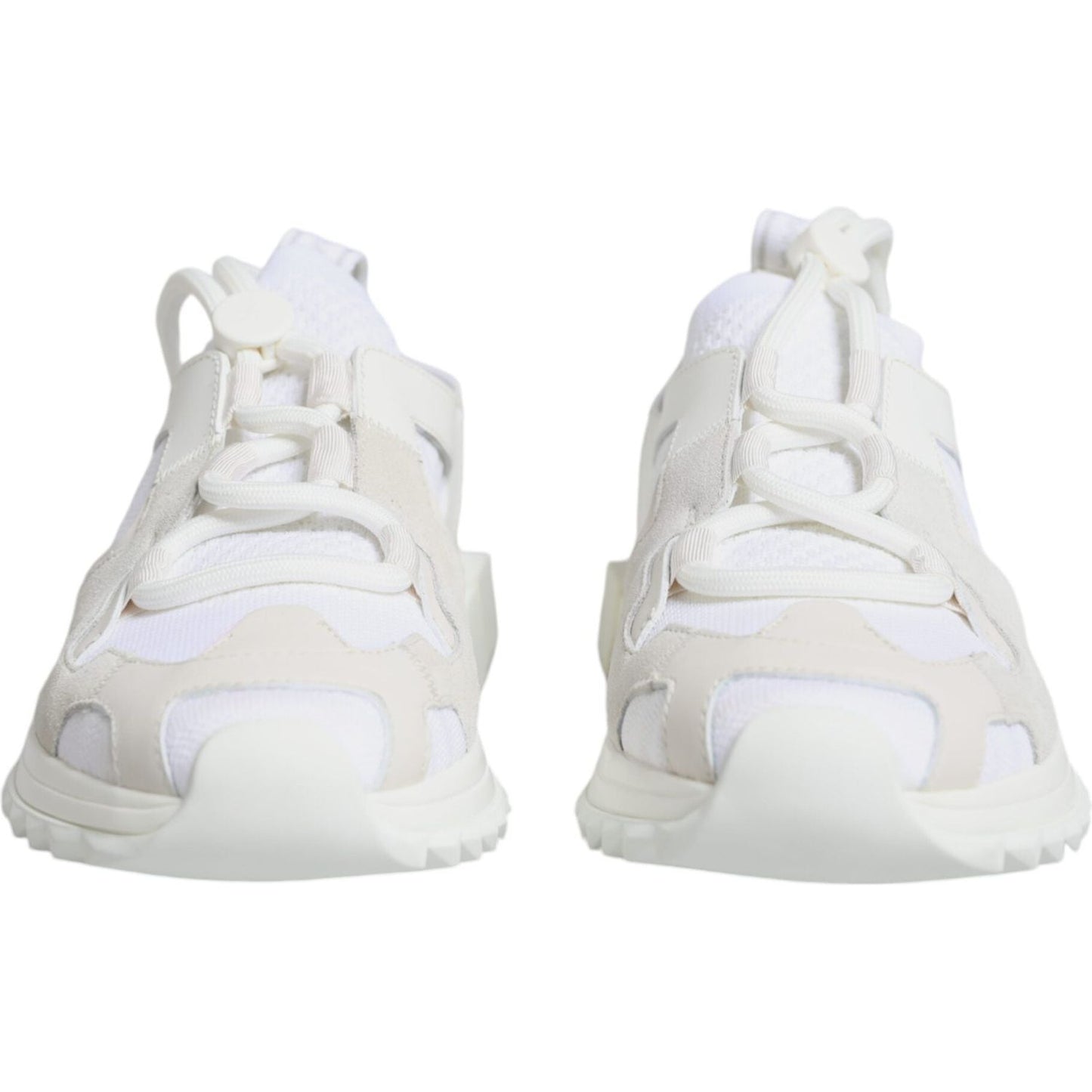 Dolce & Gabbana White Mesh Sorrento Trekking Sneakers Shoes LA11856-38.5