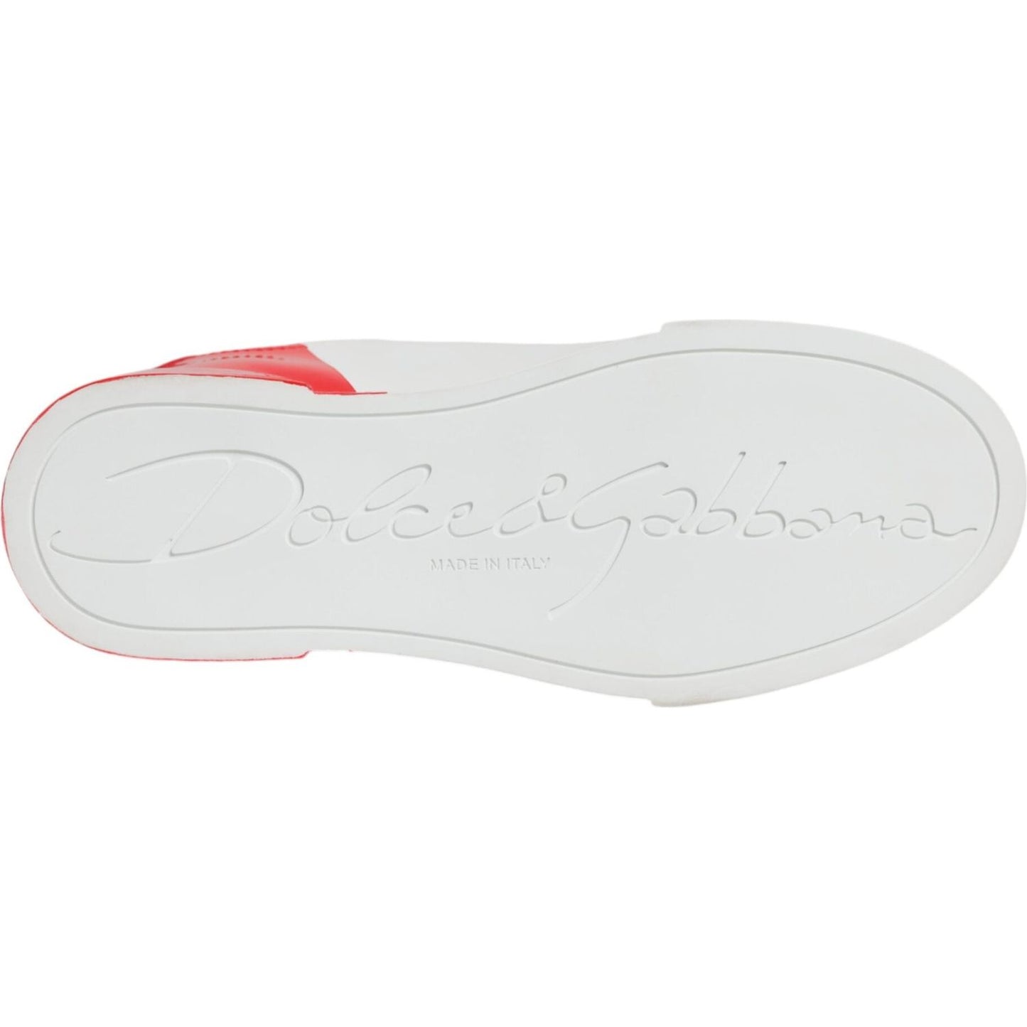 Dolce & Gabbana White Red Portofino Low Top Sneakers Shoes LA11756-36