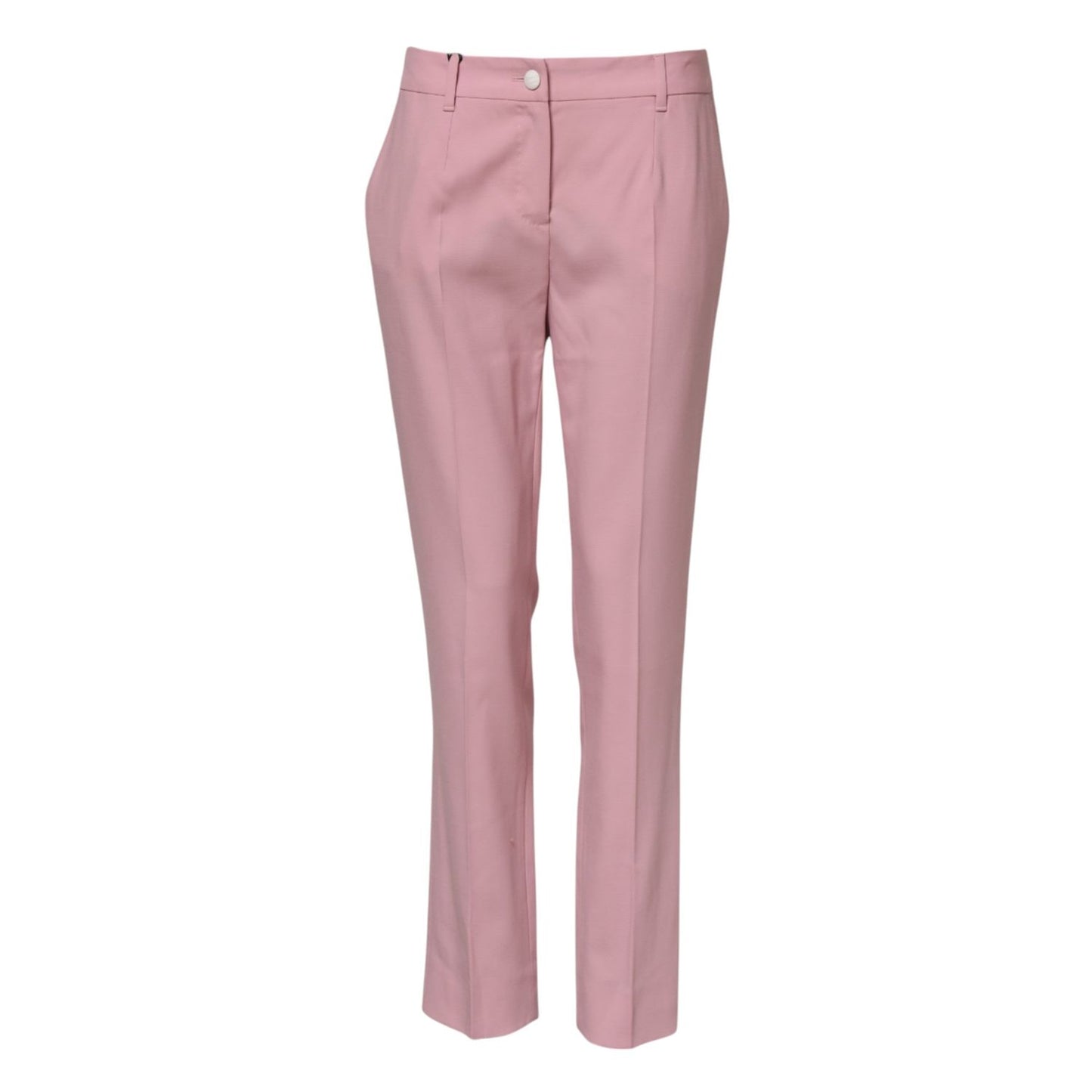 Dolce & Gabbana Pink Wool Mid Waist Tapered Pants PAN72297-40